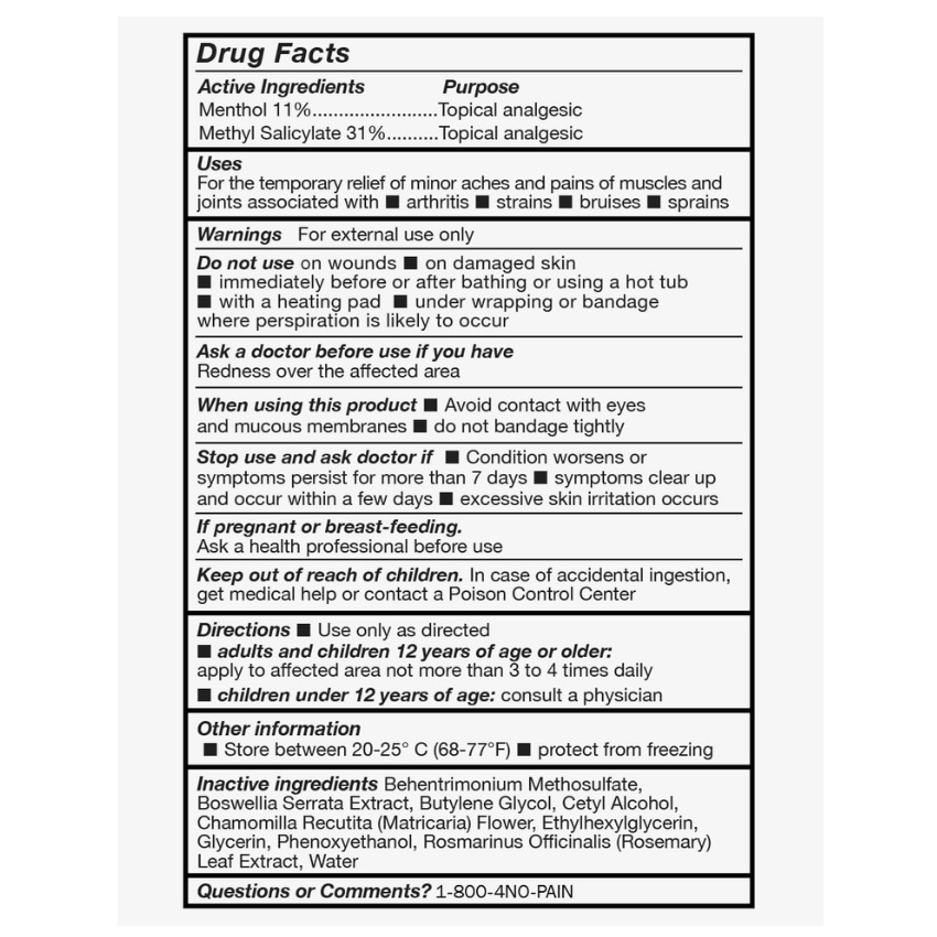 Freezin Cold Drug Facts